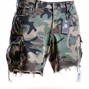 Jordan Craig Green Camouflage Cargo Shorts